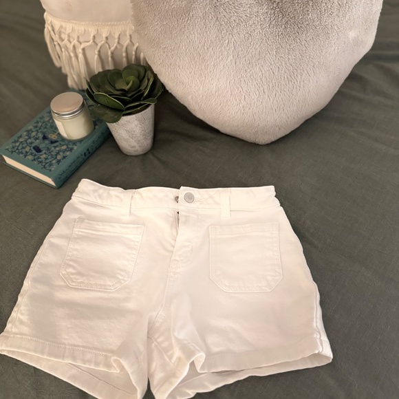 Kids White Jean Shorts - Picture 2 of 6